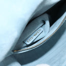 Christian Dior Canage Hand Bag Leather 2way Light Blue Gold Auth 135403M-11