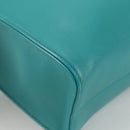 PRADA Hand Bag Leather 2way Green Silver Auth 135405M-8