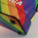 BALENCIAGA Ville Hand Bag Leather 2way Multicolor 550646 Auth 135406M-17