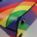 BALENCIAGA Ville Hand Bag Leather 2way Multicolor 550646 Auth 135406M-18