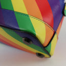 BALENCIAGA Ville Hand Bag Leather 2way Multicolor 550646 Auth 135406M-19