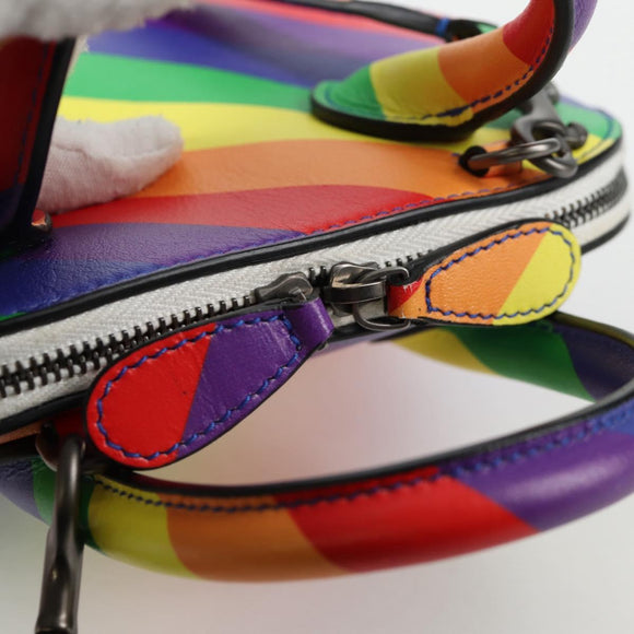 BALENCIAGA Ville Hand Bag Leather 2way Multicolor 550646 Auth 135406SM