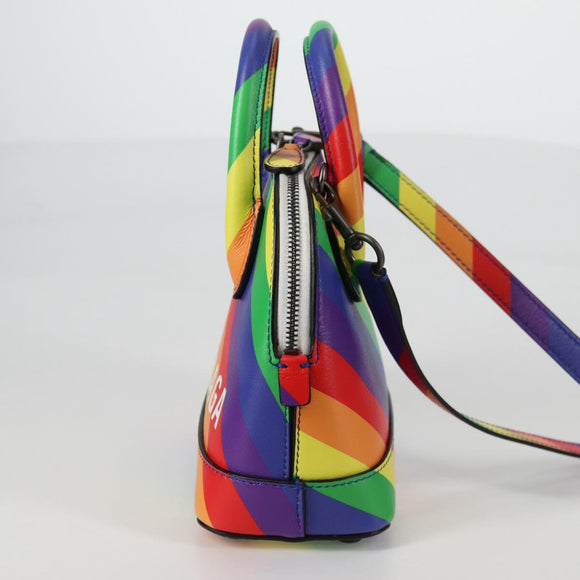 BALENCIAGA Ville Hand Bag Leather 2way Multicolor 550646 Auth 135406M