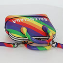 BALENCIAGA Ville Hand Bag Leather 2way Multicolor 550646 Auth 135406M-6