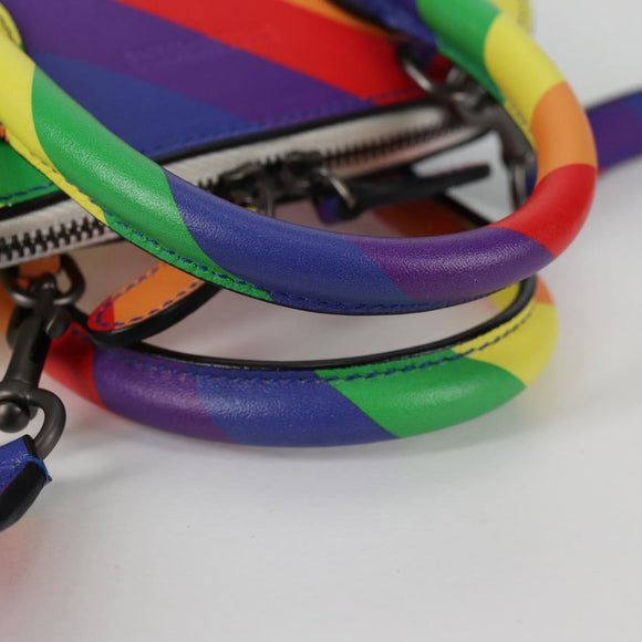 BALENCIAGA Ville Hand Bag Leather 2way Multicolor 550646 Auth 135406M