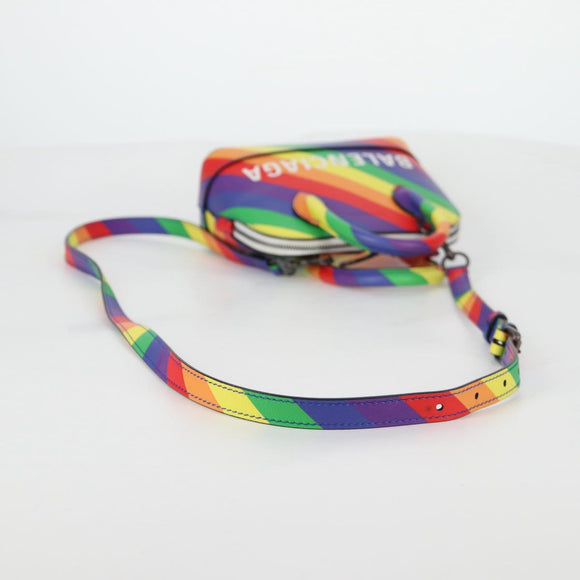 BALENCIAGA Ville Hand Bag Leather 2way Multicolor 550646 Auth 135406M