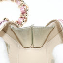 CHANEL Matelasse Chain Shoulder Bag Lamb Skin Pink Gold CC Auth 135407M-22
