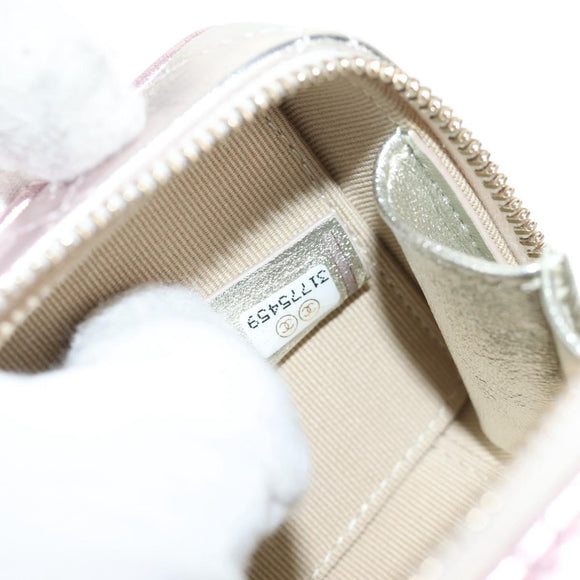 CHANEL Matelasse Chain Shoulder Bag Lamb Skin Pink Gold CC Auth 135407M