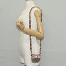 CHANEL Matelasse Chain Shoulder Bag Lamb Skin Pink Gold CC Auth 135407M-25