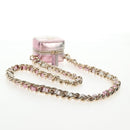 CHANEL Matelasse Chain Shoulder Bag Lamb Skin Pink Gold CC Auth 135407M-8