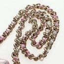 CHANEL Matelasse Chain Shoulder Bag Lamb Skin Pink Gold CC Auth 135407M-9