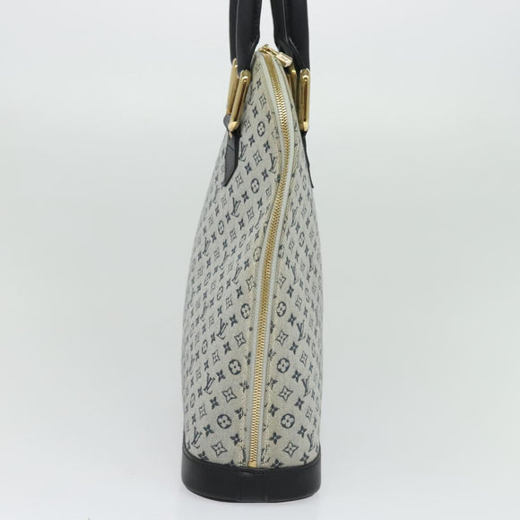 LOUIS VUITTON Monogram Mini Alma Haut Hand Bag Blue M92202 LV Auth 135423