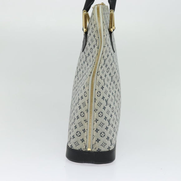 LOUIS VUITTON Monogram Mini Alma Haut Hand Bag Blue M92202 LV Auth 135423