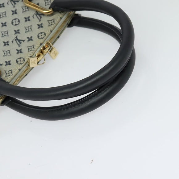 LOUIS VUITTON Monogram Mini Alma Haut Hand Bag Blue M92202 LV Auth 135423
