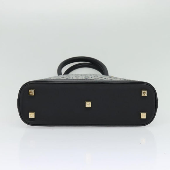 LOUIS VUITTON Monogram Mini Alma Haut Hand Bag Blue M92202 LV Auth 135423