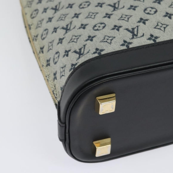 LOUIS VUITTON Monogram Mini Alma Haut Hand Bag Blue M92202 LV Auth 135423