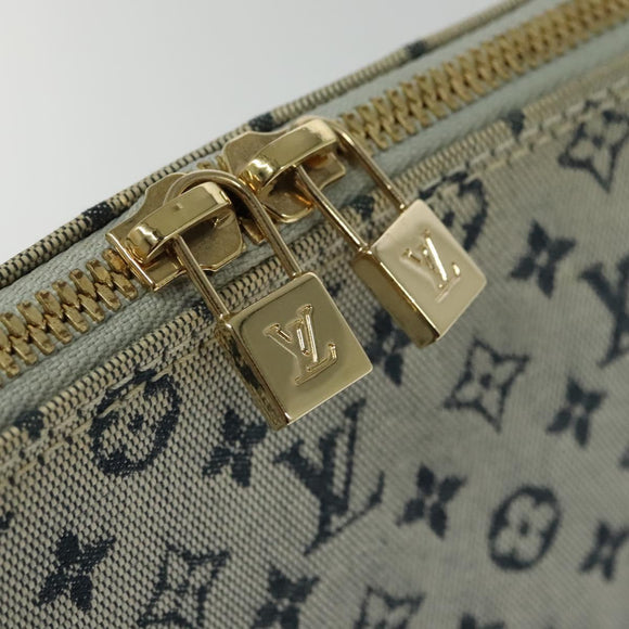 LOUIS VUITTON Monogram Mini Alma Haut Hand Bag Blue M92202 LV Auth 135423