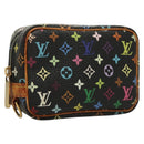 LOUIS VUITTON Multicolor Trousse Wapity Pouch Black M58034 Auth 135439-1