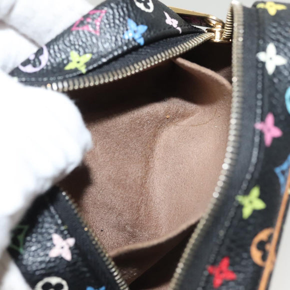 LOUIS VUITTON Multicolor Trousse Wapity Pouch Black M58034 Auth 135439