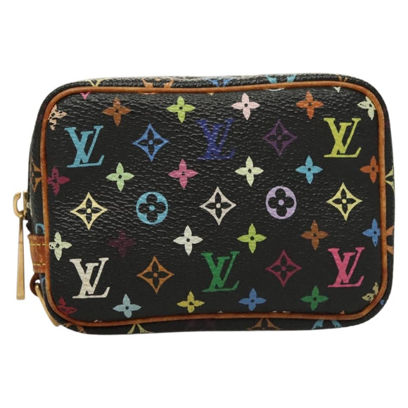 LOUIS VUITTON Multicolor Trousse Wapity Pouch Black M58034 Auth 135439