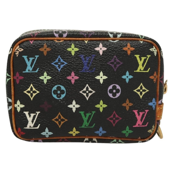 LOUIS VUITTON Multicolor Trousse Wapity Pouch Black M58034 Auth 135439