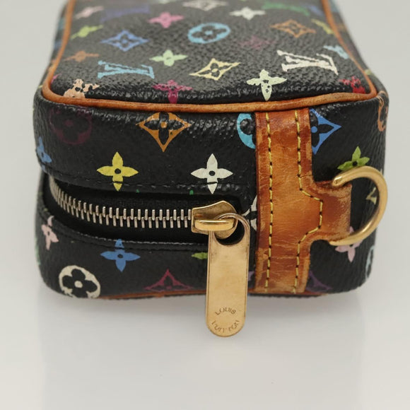 LOUIS VUITTON Multicolor Trousse Wapity Pouch Black M58034 Auth 135439