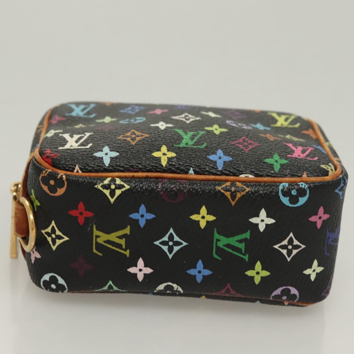 LOUIS VUITTON Multicolor Trousse Wapity Pouch Black M58034 Auth