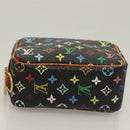 LOUIS VUITTON Multicolor Trousse Wapity Pouch Black M58034 Auth 135439-6