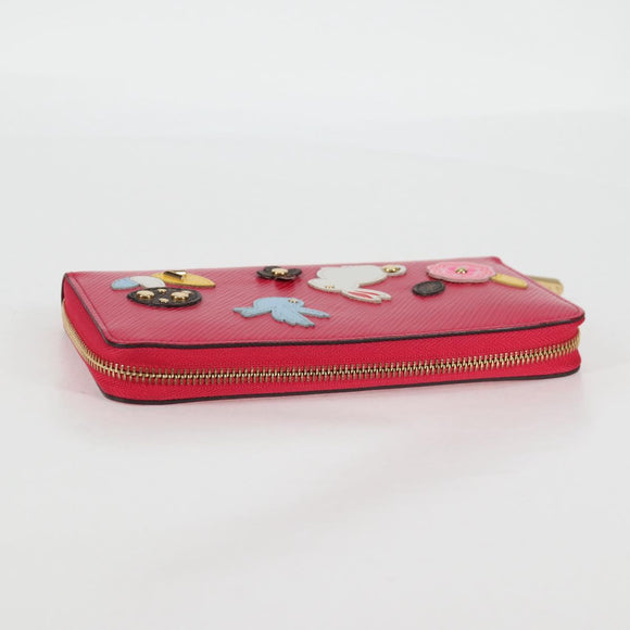 LOUIS VUITTON Epi Zippy Wallet Lange Geldbörse Pink M62609 LV Auth 135440M