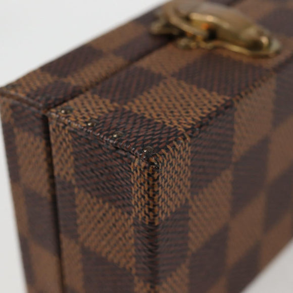 LOUIS VUITTON Damier Ebene Watch case Accessory Case LV Auth 135442V