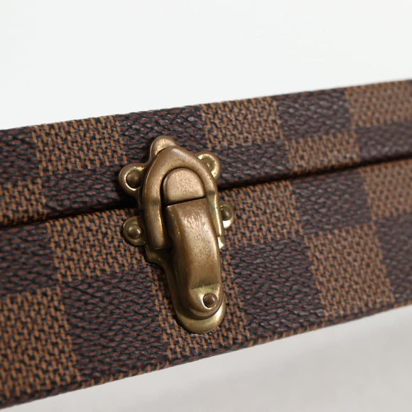 LOUIS VUITTON Damier Ebene Watch case Accessory Case LV Auth 135442V