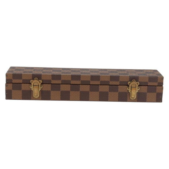 LOUIS VUITTON Damier Ebene Watch case Accessory Case LV Auth 135442V