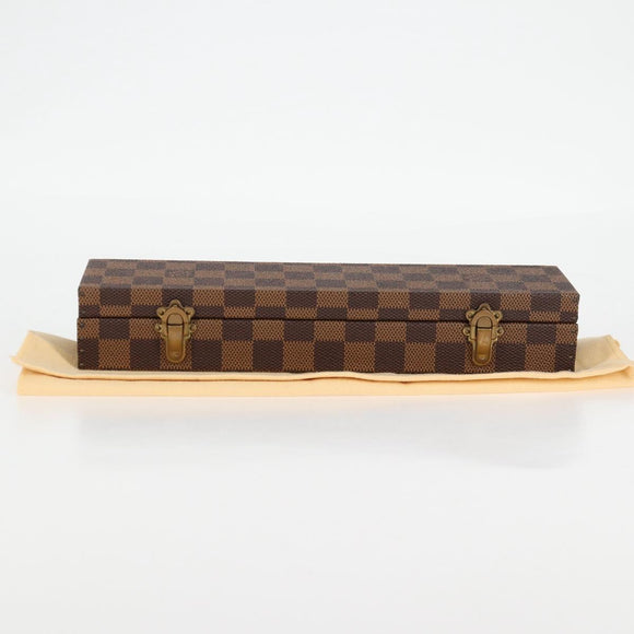 LOUIS VUITTON Damier Ebene Watch case Accessory Case LV Auth 135442V
