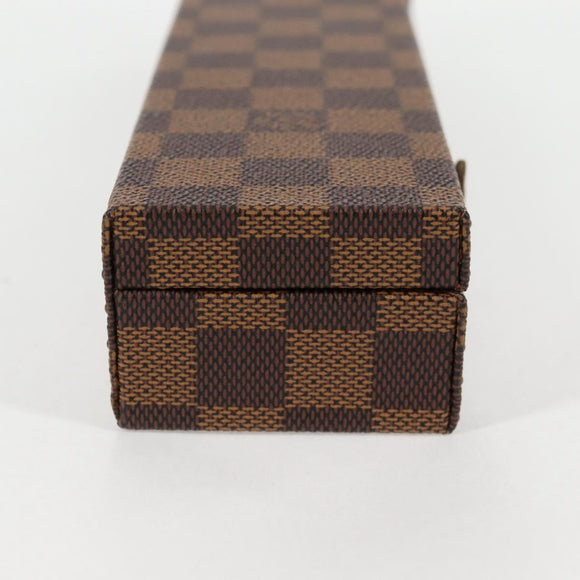 LOUIS VUITTON Damier Ebene Watch case Accessory Case LV Auth 135442V