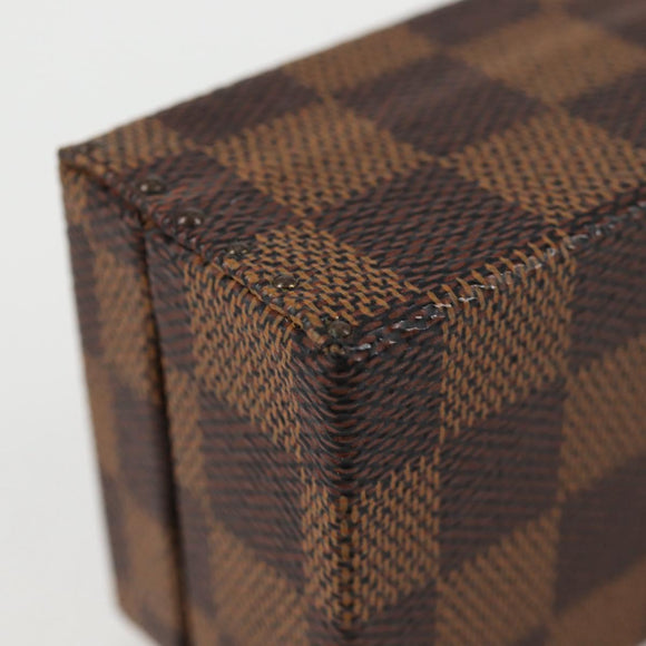 LOUIS VUITTON Damier Ebene Watch case Accessory Case LV Auth 135442V