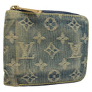 LOUIS VUITTON Monogram Denim Mini Zippy Wallet Wallet Blue M95342 LV Auth 135447-1