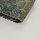 LOUIS VUITTON Monogram Denim Mini Zippy Wallet Wallet Blue M95342 LV Auth 135447-16