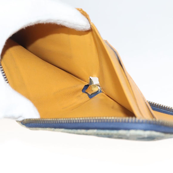 LOUIS VUITTON Monogram Denim Mini Zippy Wallet Wallet Blue M95342 LV Auth 135447