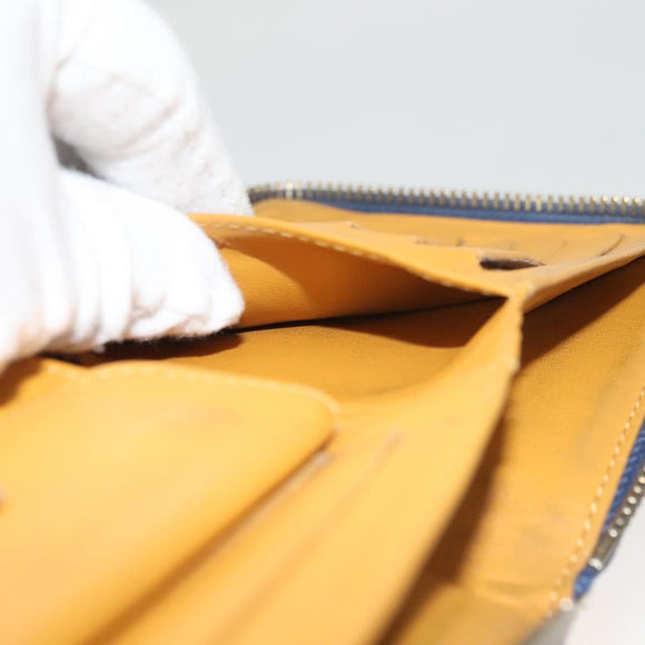 LOUIS VUITTON Monogram Denim Mini Zippy Wallet Wallet Blue M95342 LV Auth 135447