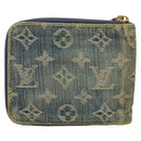 LOUIS VUITTON Monogram Denim Mini Zippy Wallet Wallet Blue M95342 LV Auth 135447-2