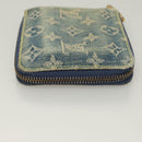LOUIS VUITTON Monogram Denim Mini Zippy Wallet Wallet Blue M95342 LV Auth 135447-3