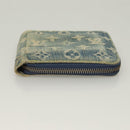 LOUIS VUITTON Monogram Denim Mini Zippy Wallet Wallet Blue M95342 LV Auth 135447-6
