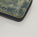 LOUIS VUITTON Monogram Denim Mini Zippy Wallet Wallet Blue M95342 LV Auth 135447-14