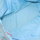 CHANEL New travel line Tote Bag Nylon Light Blue Silver CC Auth 135449-16