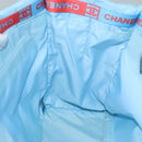 CHANEL New travel line Tote Bag Nylon Light Blue Silver CC Auth 135449-18