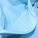 CHANEL New travel line Tote Bag Nylon Light Blue Silver CC Auth 135449-20