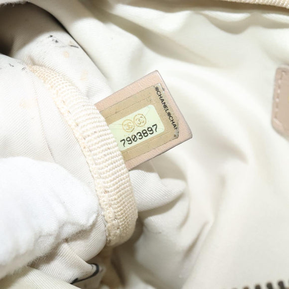 CHANEL New Travel Line Waist Bag Nylon Pink Gold CC Auth 135450