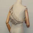 CHANEL New Travel Line Waist Bag Nylon Pink Gold CC Auth 135450-22