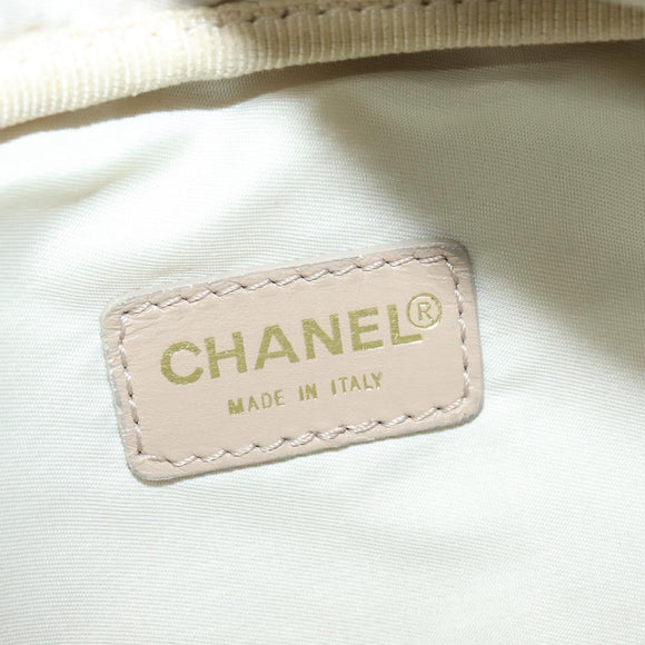 CHANEL New Travel Line Waist Bag Nylon Pink Gold CC Auth 135450