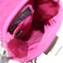 CHANEL Choco Bar Chain Shoulder Bag Suede Pink CC Auth 135452-11